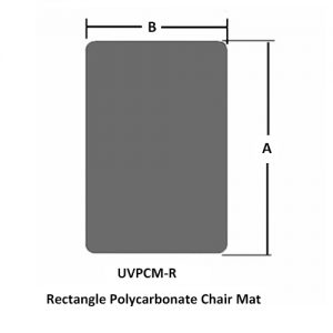 Rechteckige Polycarbonat Stuhlunterlage
