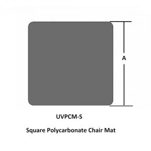 quadratische Polycarbonat Stuhlunterlage