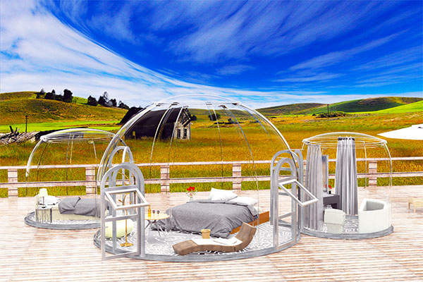 Geodesic Glamping dome tent