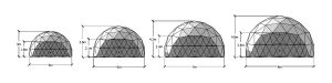 Size of Geodesic Dome